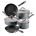 ScratchDefense 8 Piece Nonstick Induction Pots and Pans Set, Graphite