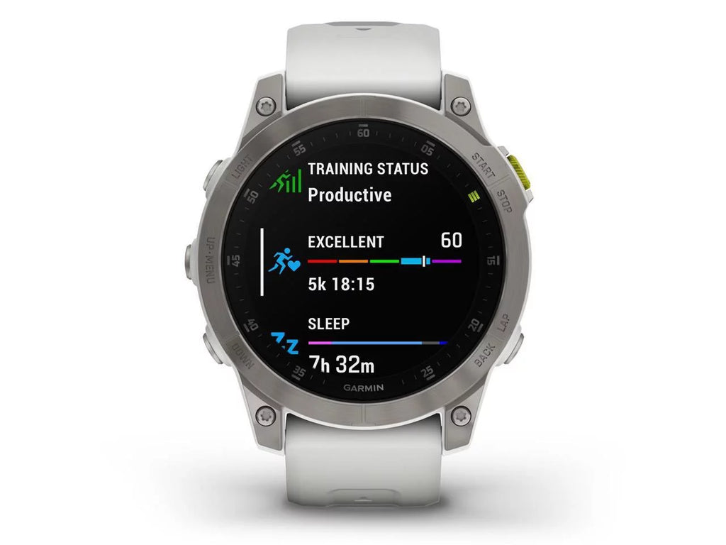 Garmin Epix Gen 2 Sapphire 47mm GPS Smartwatch, White Titanium #010-02582-20