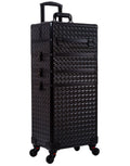 5 in 1 Professional Makeup Train Case with 360° Swivel Wheels