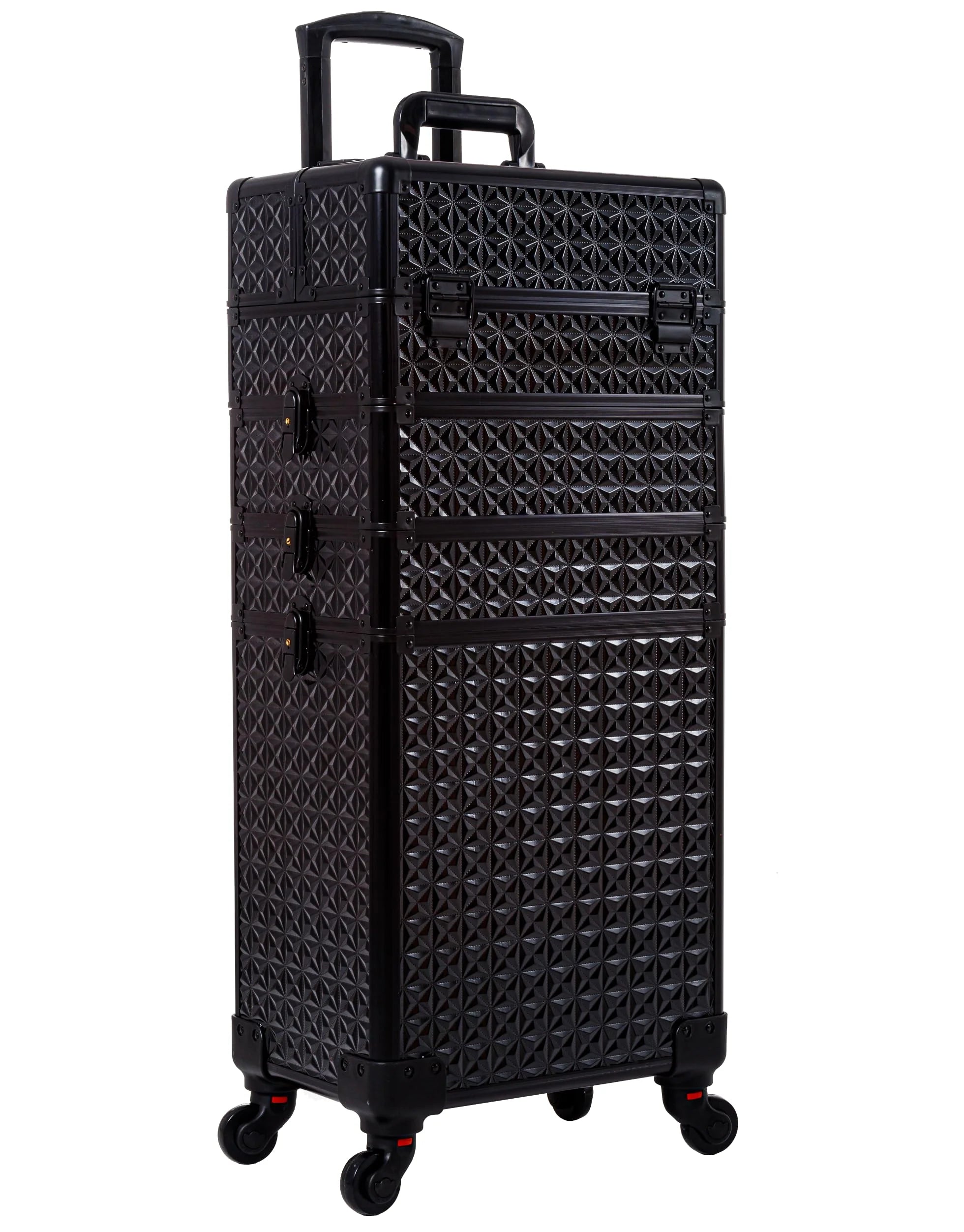 5 in 1 Professional Makeup Train Case with 360° Swivel Wheels
