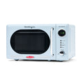 Retro Compact Countertop Microwave Oven, 0.7 Cu. Ft. 700-Watts with LED Digital Display, Child Lock, Easy Clean Interior, Blue