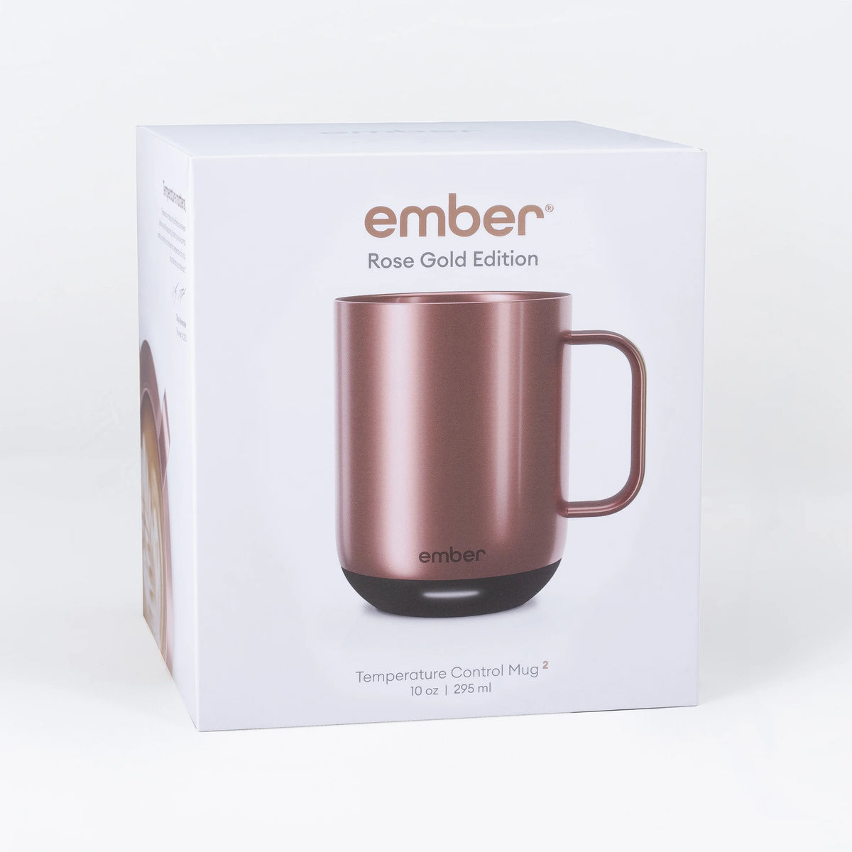 Ember Temperature Control Smart Mug 2, 10 oz, Rose Gold, Up To 1.5-hr Battery Life - App Controlled Heated Coffee/Tea Mug - Improved Design