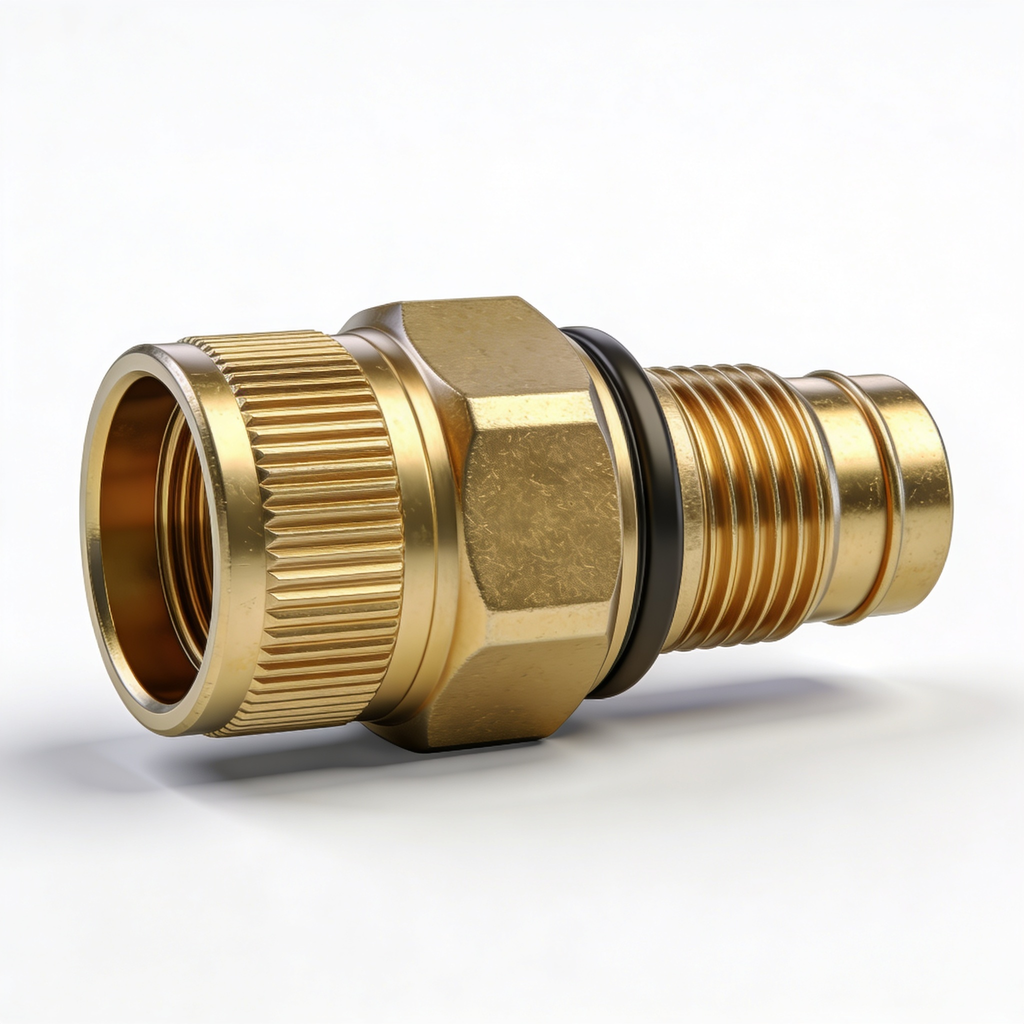 Terry Mira Solid Brass Garden Hose Quick Connect Fittings, 3/4 Inch GHT Water Hose Connectors (2 Sets