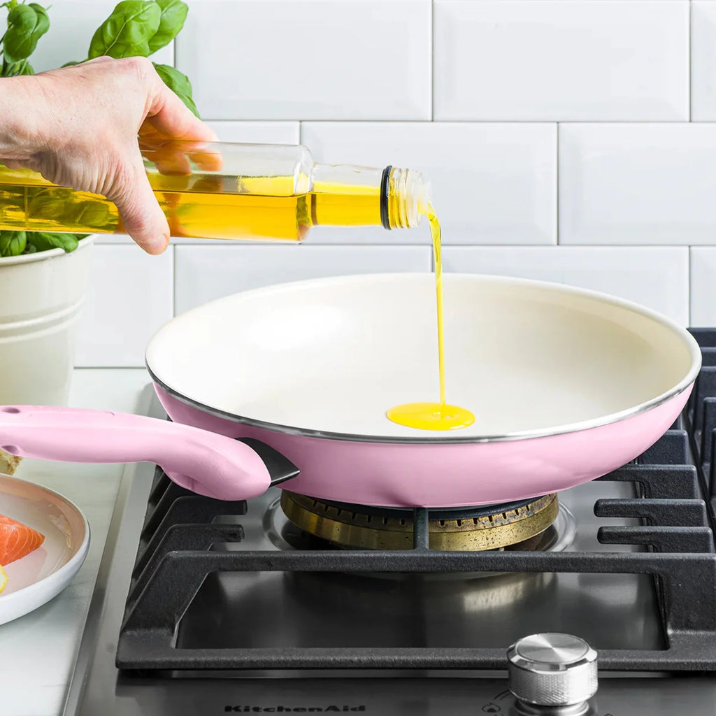 GreenPan Rio Ceramic Nonstick 16-Piece Cookware Set - Pink