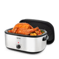 Aroma 22-Quart Electric Roaster Oven with High-Dome Self-Basting Lid - Stainless Steel