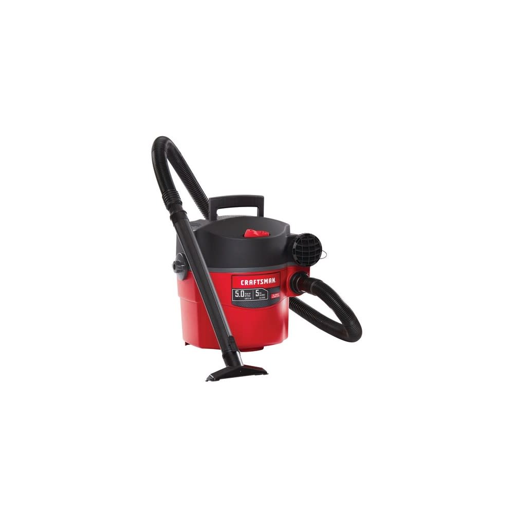 Wet/Dry Vacuum 5 Gallon 120V 5HP Peak Wall Mounted