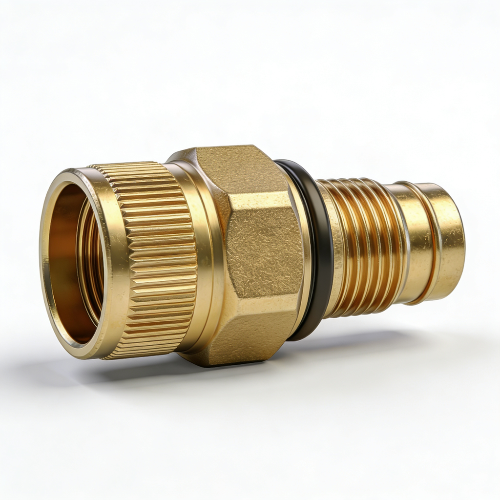 Terry Mira Solid Brass Garden Hose Quick Connect Fittings, 3/4 Inch GHT Water Hose Connectors (2 Sets