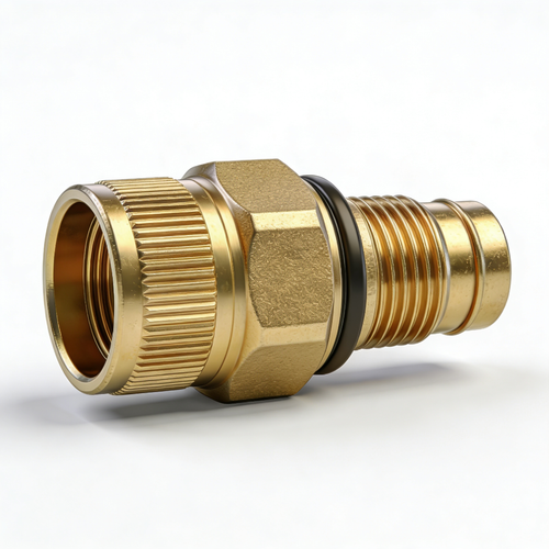 Terry Mira Solid Brass Garden Hose Quick Connect Fittings, 3/4 Inch GHT Water Hose Connectors (2 Sets