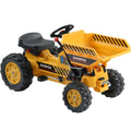 Kids Pedal Tractor with Dump Bucket Pedal Riding Toy Yellow