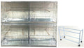 Large Galvanized Zinc Plated Stackable Breeding Flight Bird Cage with Rolling Stand