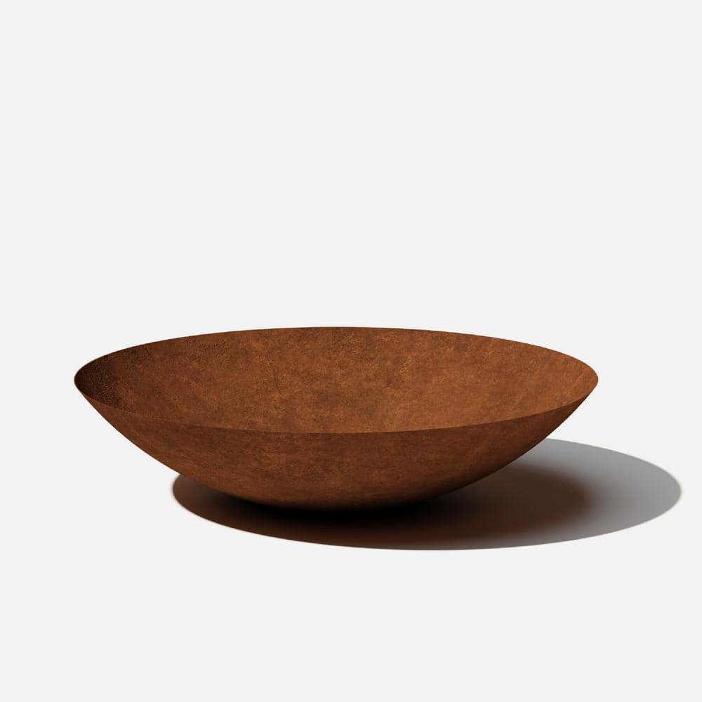 Rust Bowl 32 in. Corten Steel Metal Round Planter