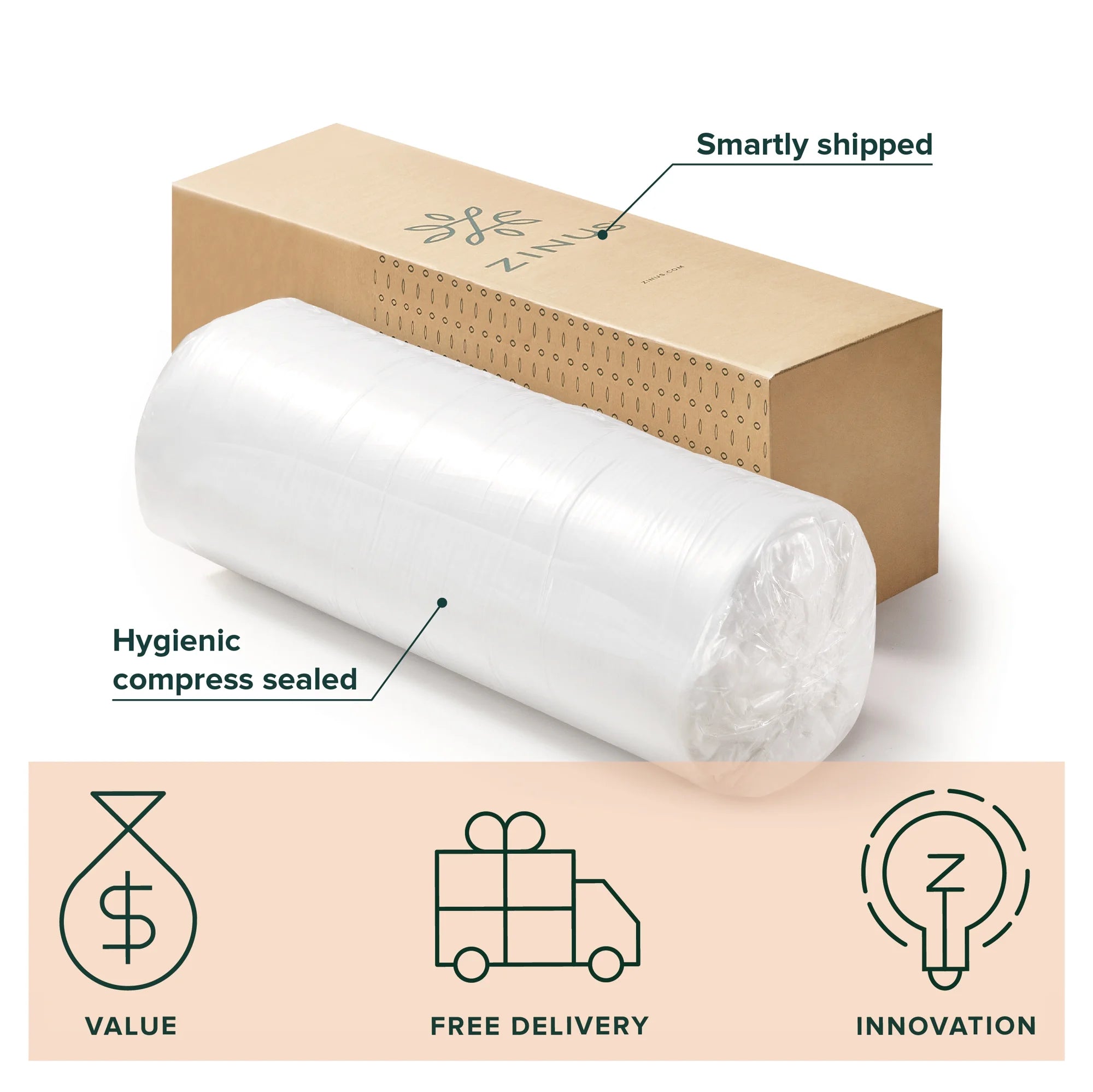 10" Green Tea Memory Foam Mattress, Twin