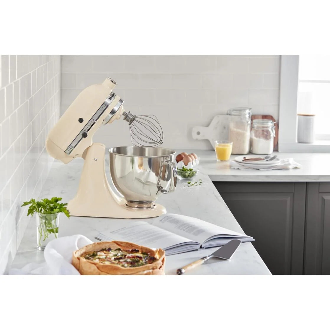 KitchenAid Artisan Series 5-Quart Tilt-Head Stand Mixer, Almond Cream, KSM150PS