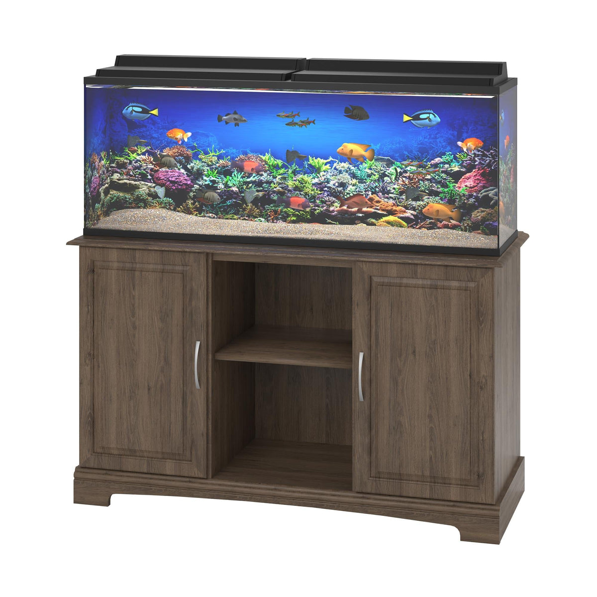 Ameriwood Home Alta Vista 50 - 75 Gallon Aquarium Stand, Rustic Oak