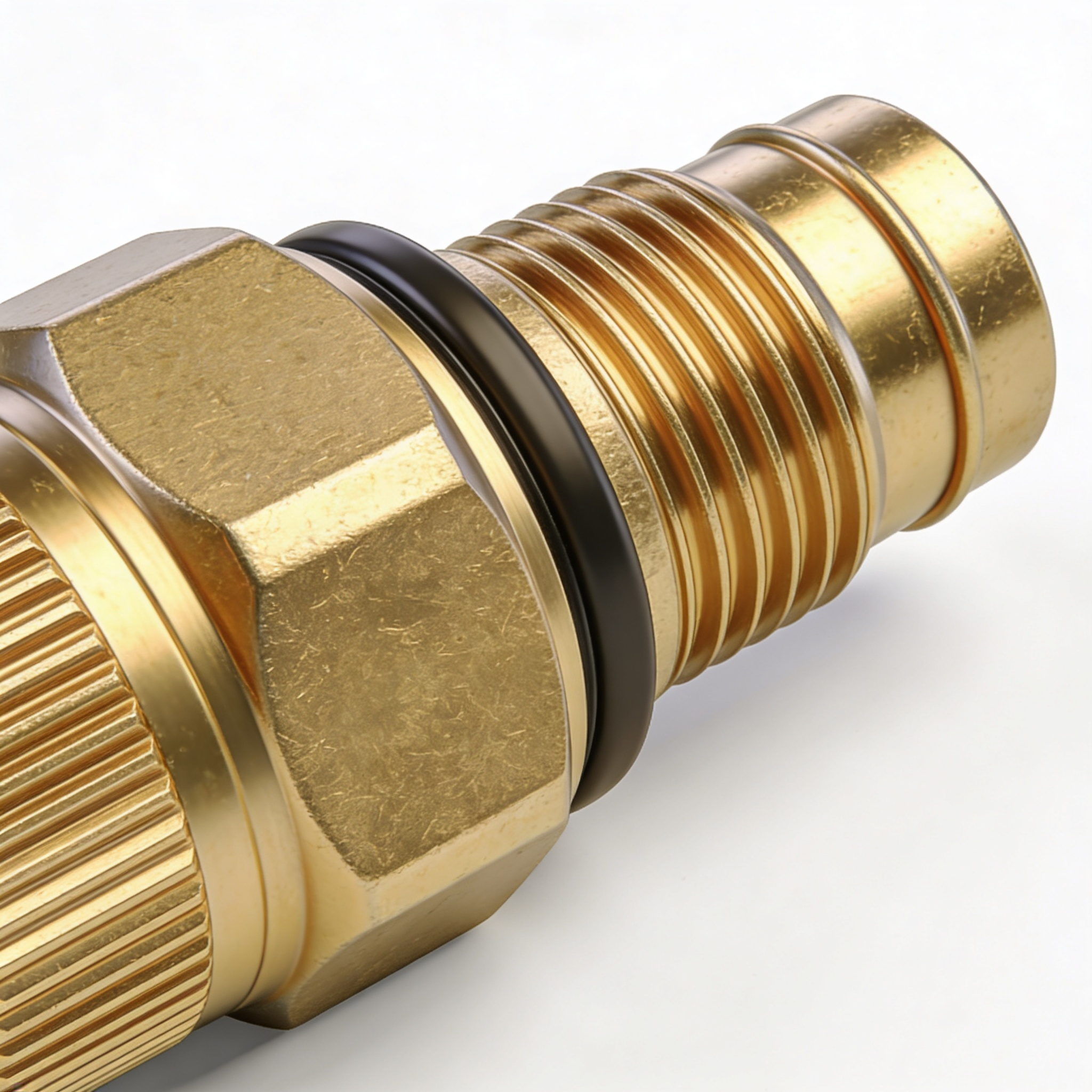 Terry Mira Solid Brass Garden Hose Quick Connect Fittings, 3/4 Inch GHT Water Hose Connectors (2 Sets