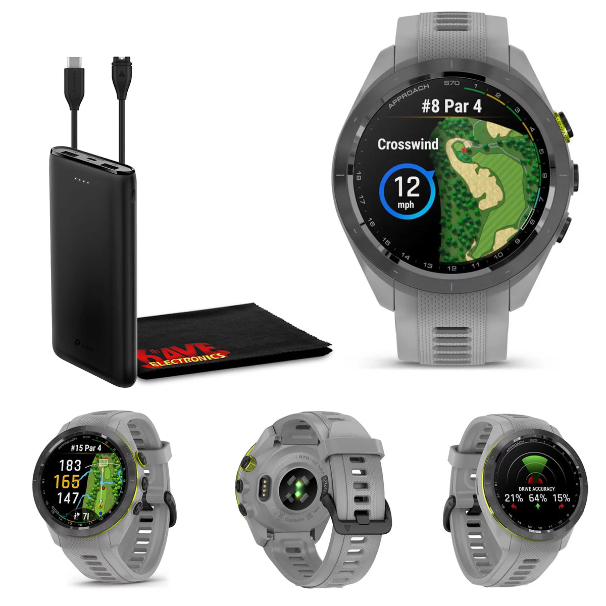 Garmin Approach S70 42mm Golf GPS Smartwatch, AMOLED Touchscreen Display - Gray
