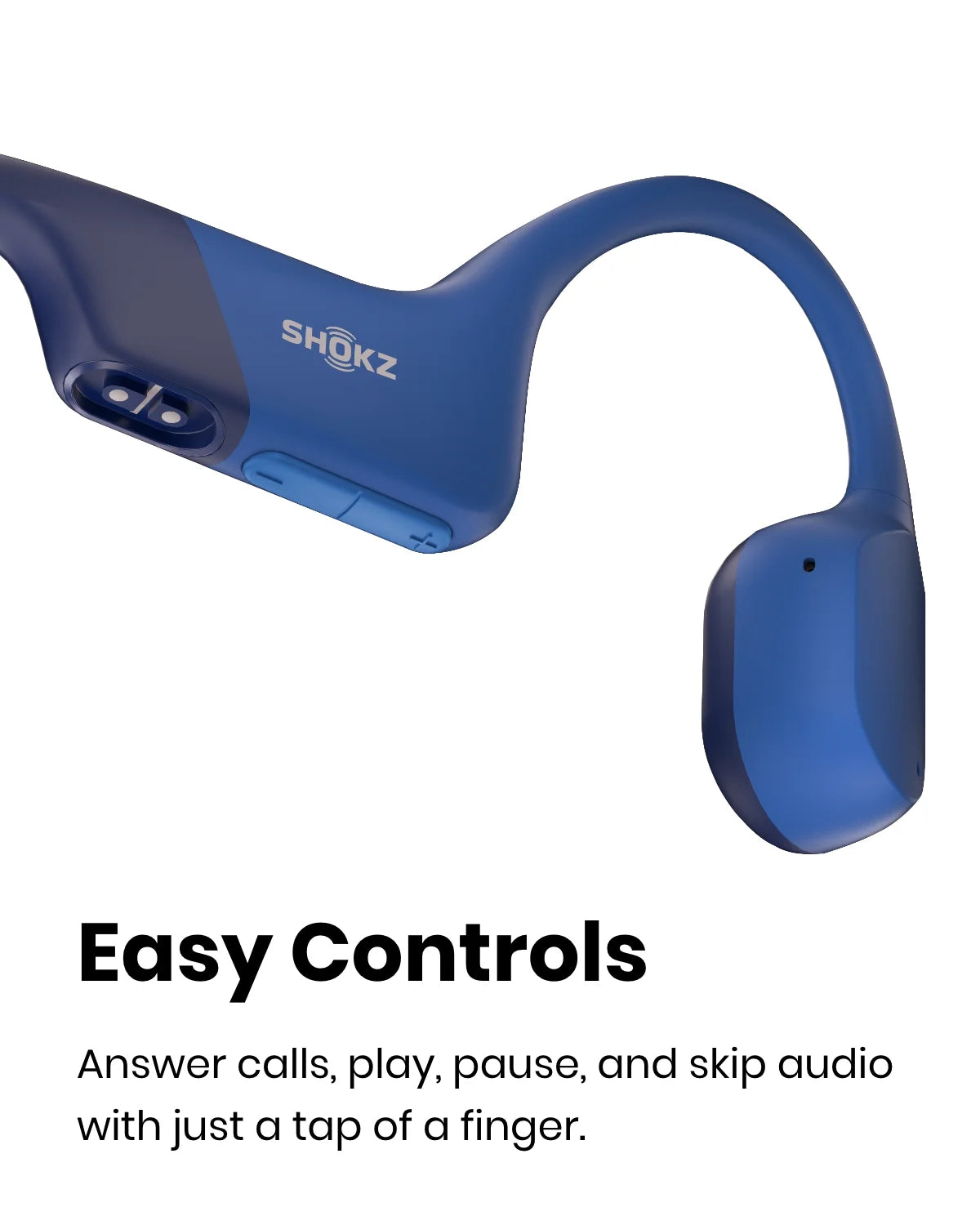 OpenRun Mini Bone Conduction Waterproof Bluetooth Headphones for Sports with Cooling Wristband (Blue, Mini)
