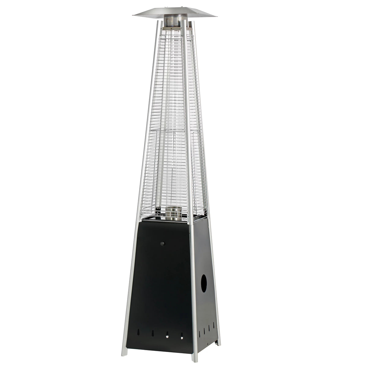 HeatMaxx Pyramid Patio Heater 89.5 in. 40,000 BTU Outdoor Propane Heater, Spiral Flame Patio Heater