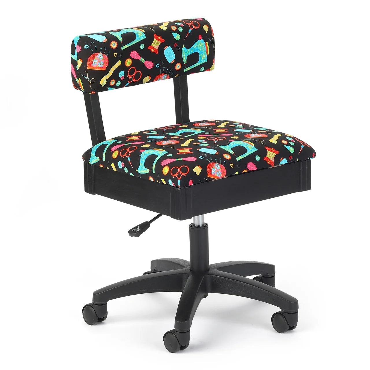 H7013B Hydraulic Chair in Riley Blake Black Upholstery