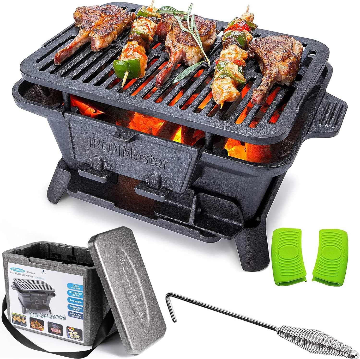 Hibachi Grill Outdoor, Small Portable Charcoal Grill