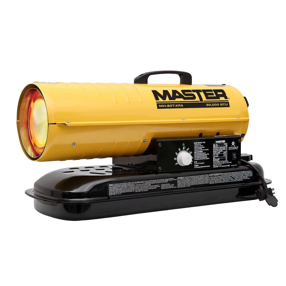 Master MH-80T-KFA Forced Air Torpedo Heater, 80,000 BTU, Kerosene/Diesel