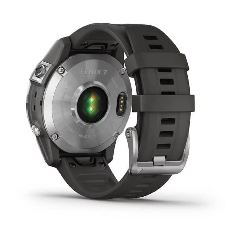 Garmin fenix 7 47mm Multisport GPS Smartwatch, Silver with Graphite Band
