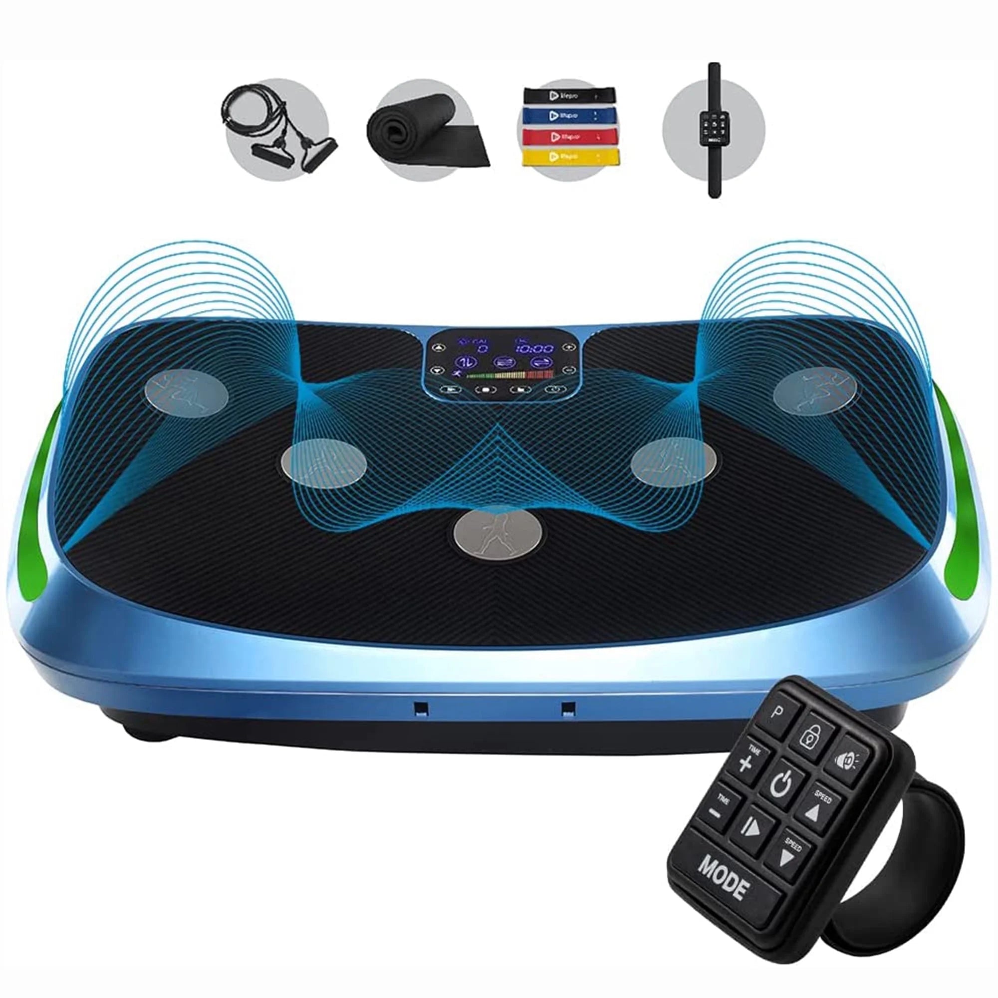 Rumblex 4D Triple Oscillation Vibration Plate Home Workout Equipment, Blue