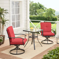 Belden Park 3-Piece Outdoor Patio Bistro Set, Red