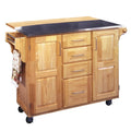 General Line Wood Kitchen Cart in Brown