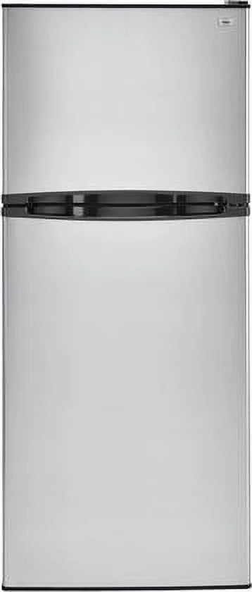 24 Top Freezer Refrigerator with 9.8 cu. ft. Total Capacity Frost-Free and Glass Shelves in Stainless