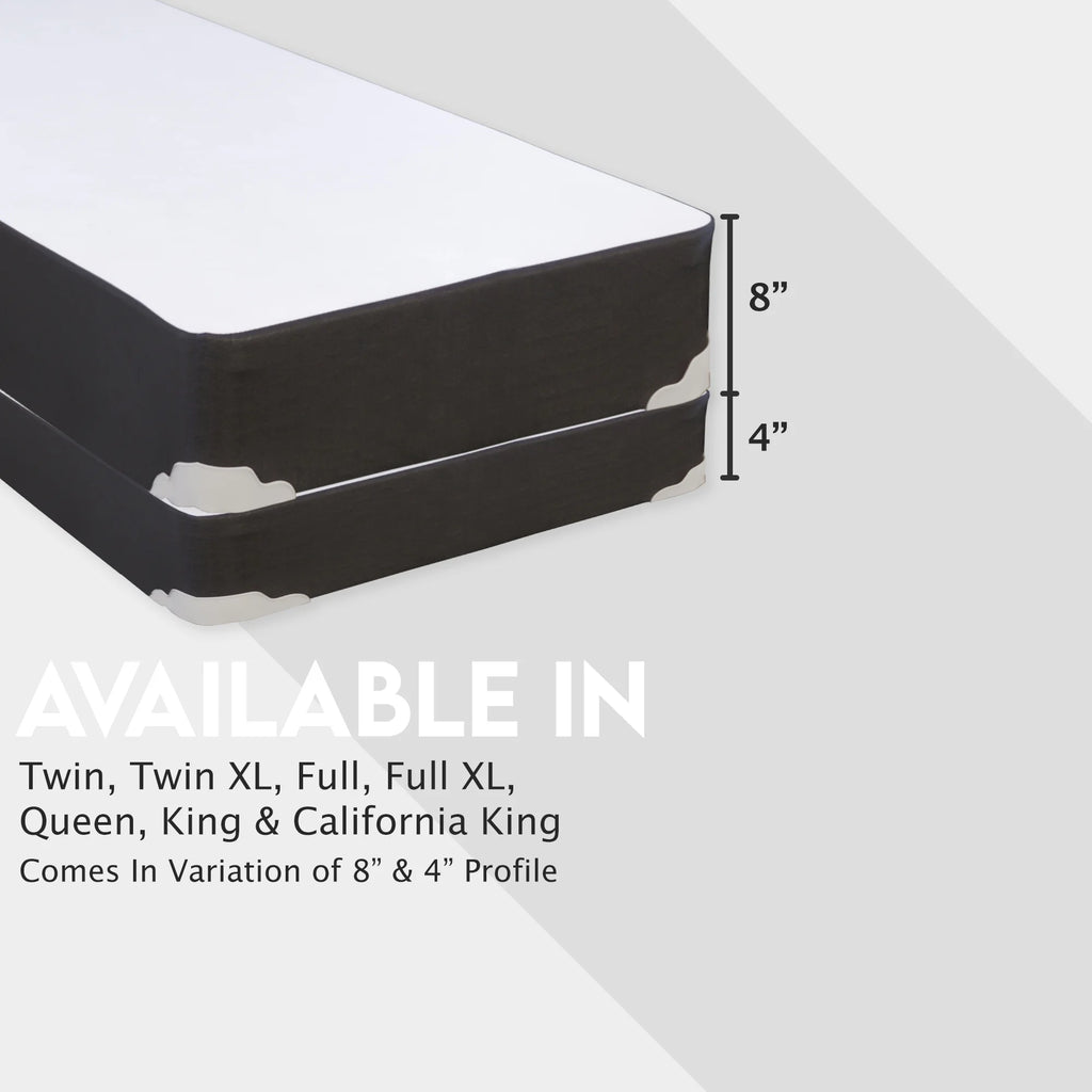 8" Split wood Box Spring/Foundation for Mattress, Queen