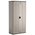 80" Tall Resin Storage Cabinet Locker for Garage, Home, Shed, Platinum Metallic, BMC8000