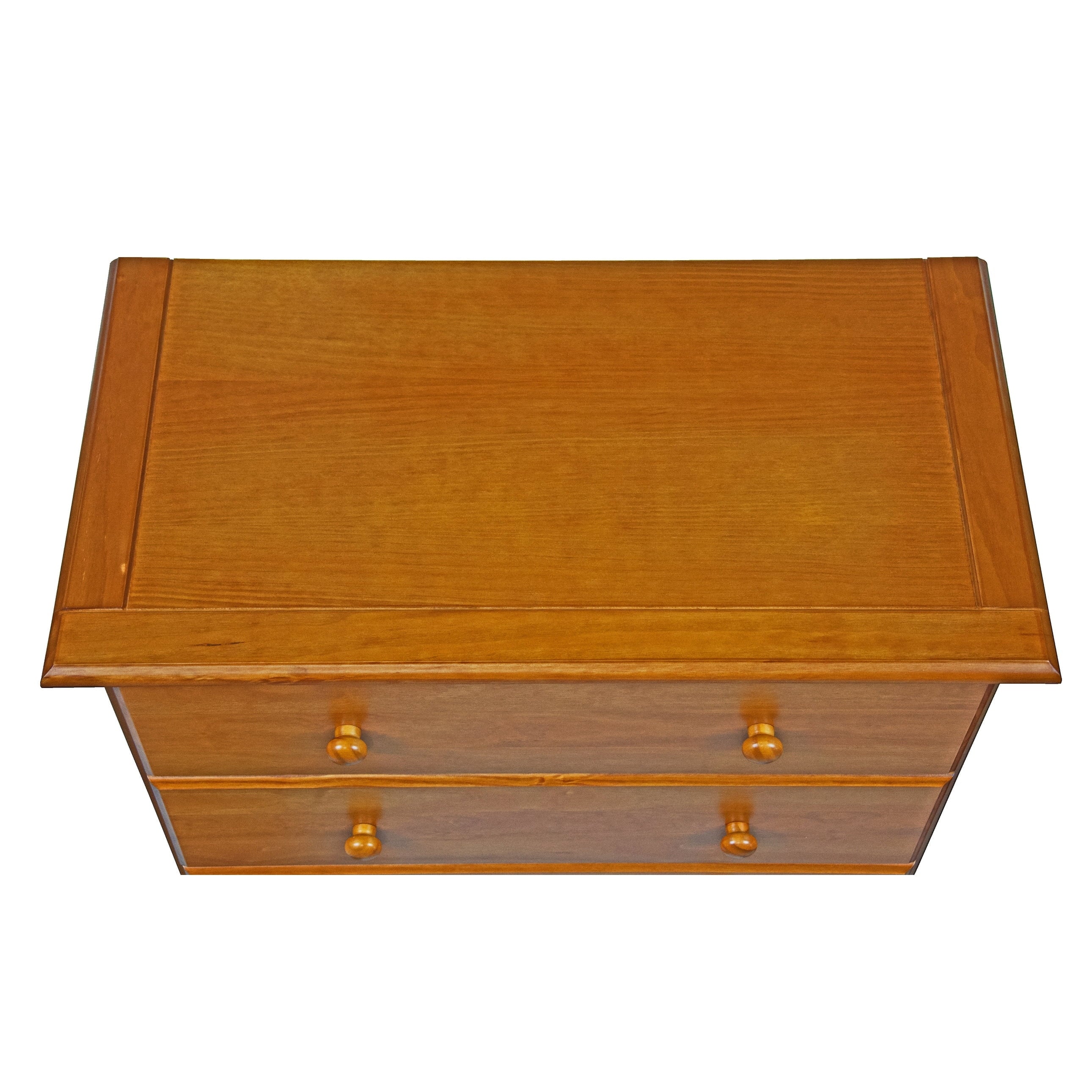 100% Solid Wood 5-Drawer Chest with Metal or Wooden Knobs Honey Pine Stained Medium Wood