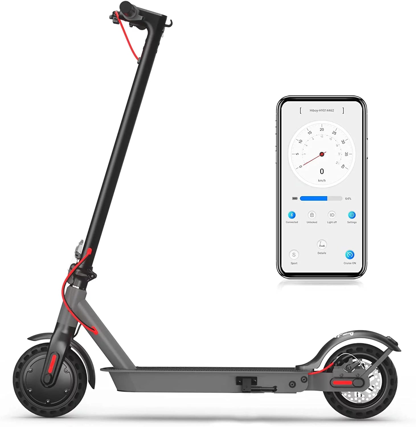 S2 Electric Scooter, Foldable, 8.5" Solid Tires