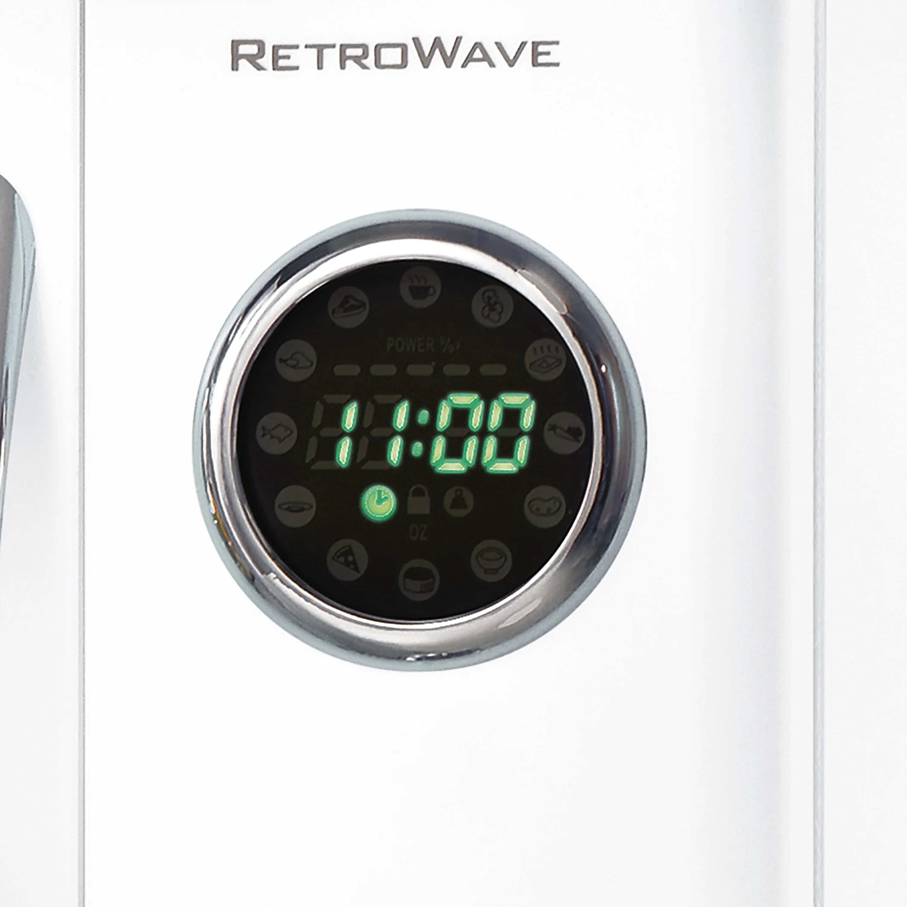 Retro Microwave for Countertop 0.9 cu ft Vintage Microwave, White