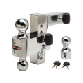 6" Drop Adjustable Interchangeable Hitch System - 3 Hitch Balls - Locking Pins - 12,000 lb. GTWR