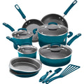 15-Piece Nonstick Pots and Pans Set/Cookware Set, Marine Blue