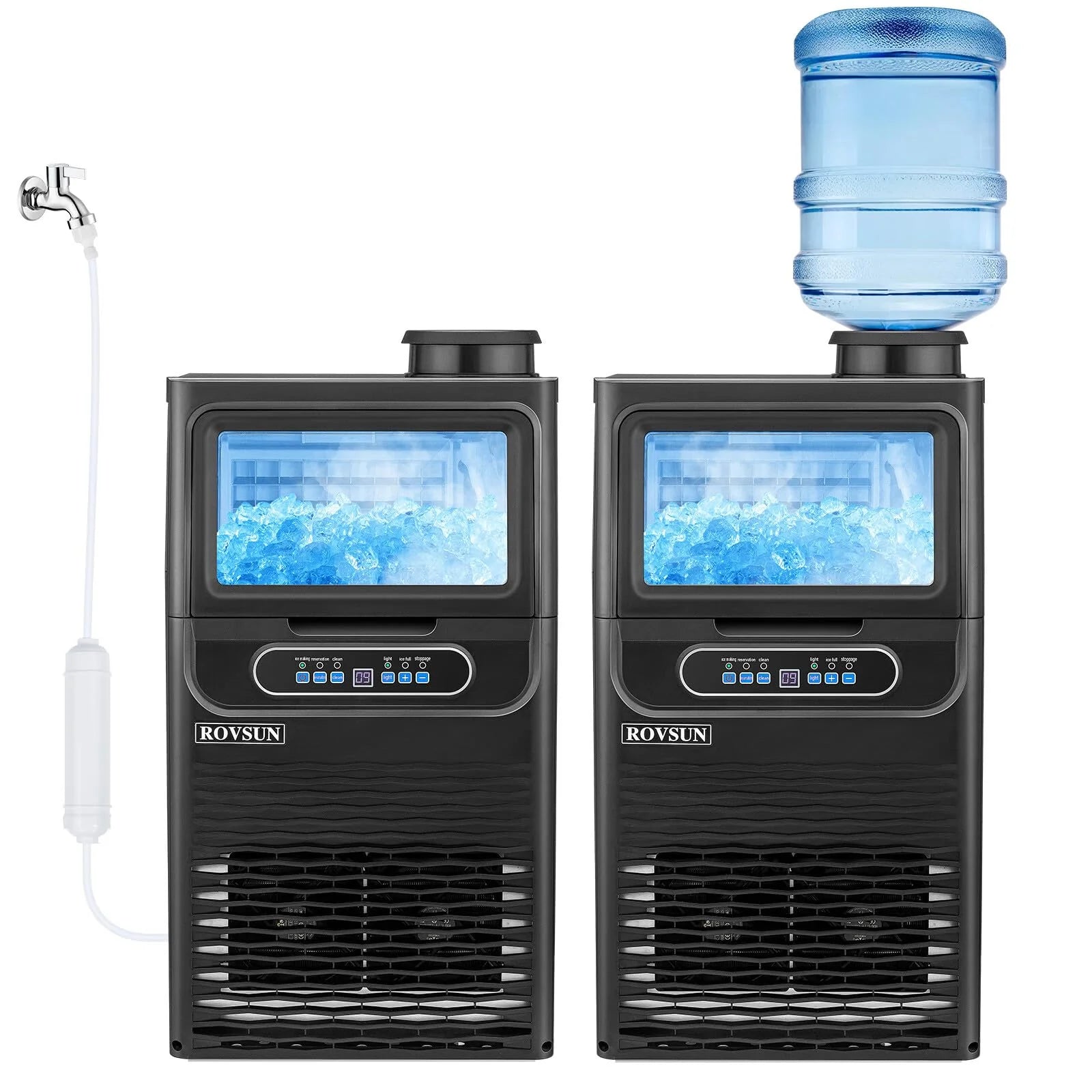 90LBS/24H Ice Maker Machine with 2 Water Inlets