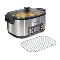 Hamilton Beach 9-in-1 Multicooker, 6 Quart Capacity, Slow Cooker, Sauté, Sear, Steam, Rice, Nonstick, Stainless Steel, 33065