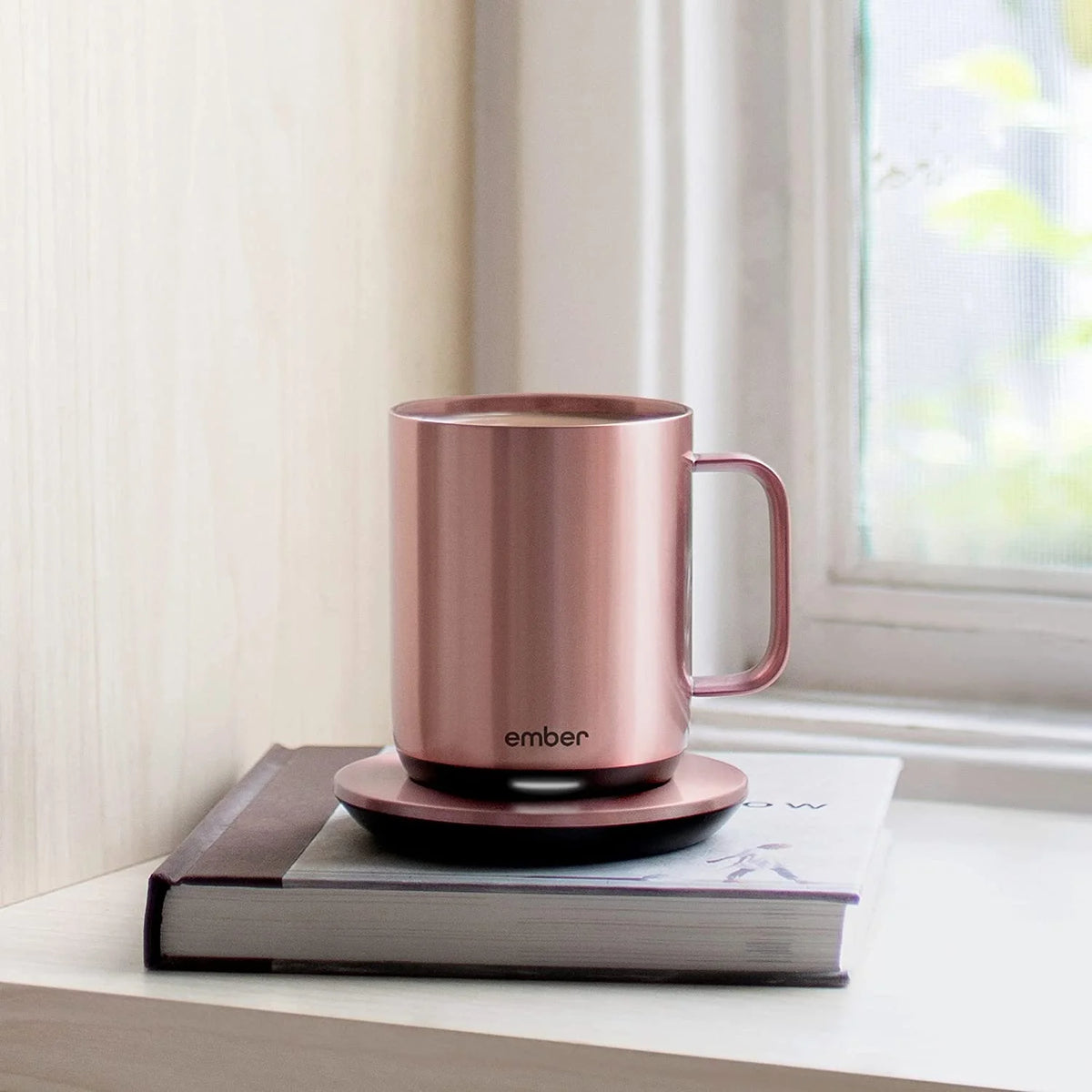 Ember Temperature Control Smart Mug 2, 10 oz, Rose Gold, Up To 1.5-hr Battery Life - App Controlled Heated Coffee/Tea Mug - Improved Design