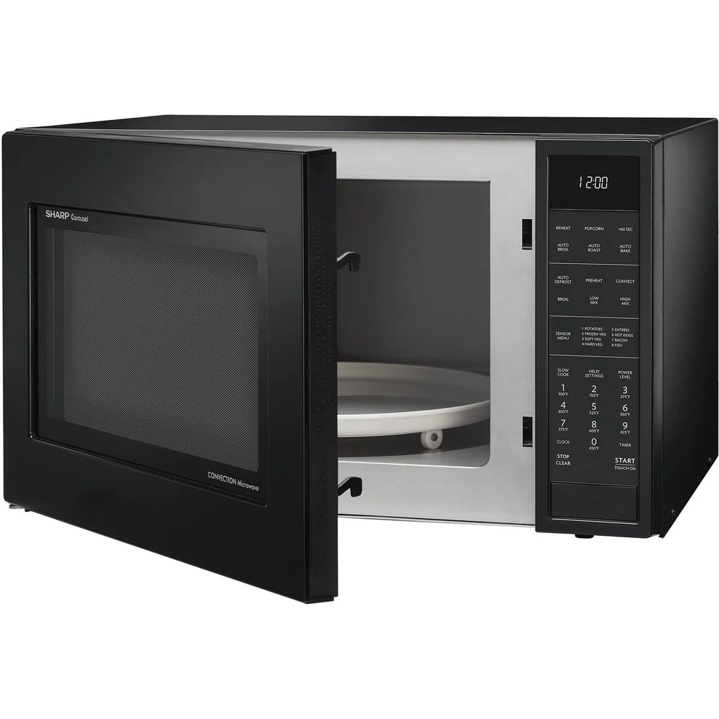 Sharp 1.5 Cu. Ft. 900W Convection Microwave Oven, Black