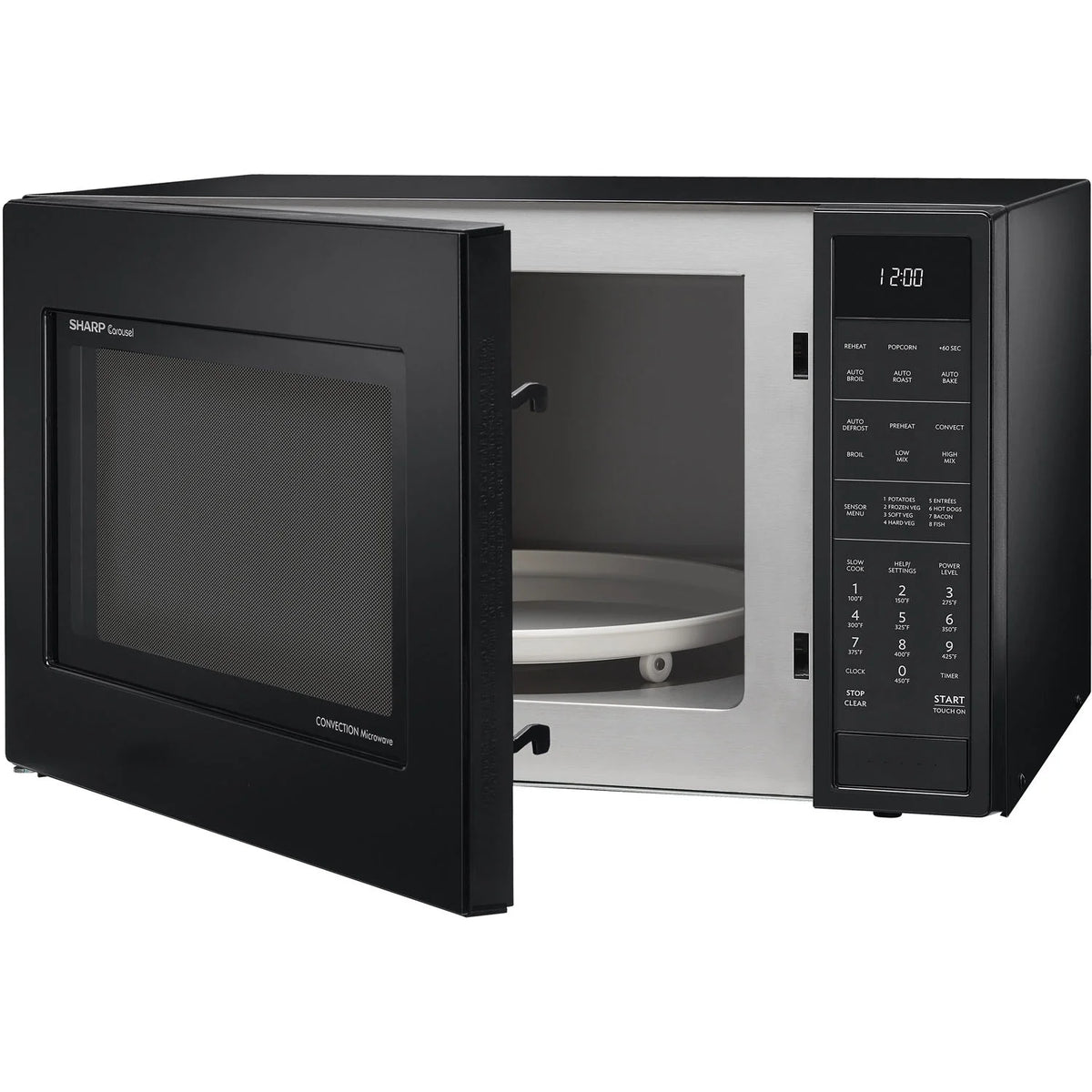 Sharp 1.5 Cu. Ft. 900W Convection Microwave Oven, Black
