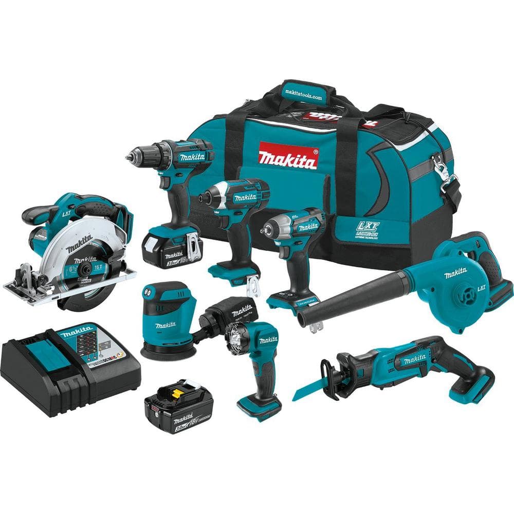 18V Lithium-Ion 8-Piece Kit Drill/ Impact Drvr/ Circ Saw/ Recip Saw/ Sander/ Impact Wrench/ Blower/ Light 3.0Ah