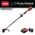 Toro 60V Max Lithium-Ion Brushless Cordless 15 in. / 13 in. String Trimmer - 2.0 Ah Battery and Charger Included 51831