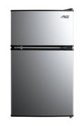 Arctic King 3.2 Cu ft Two Door Mini Fridge with Freezer, Stainless Steel, E-Star