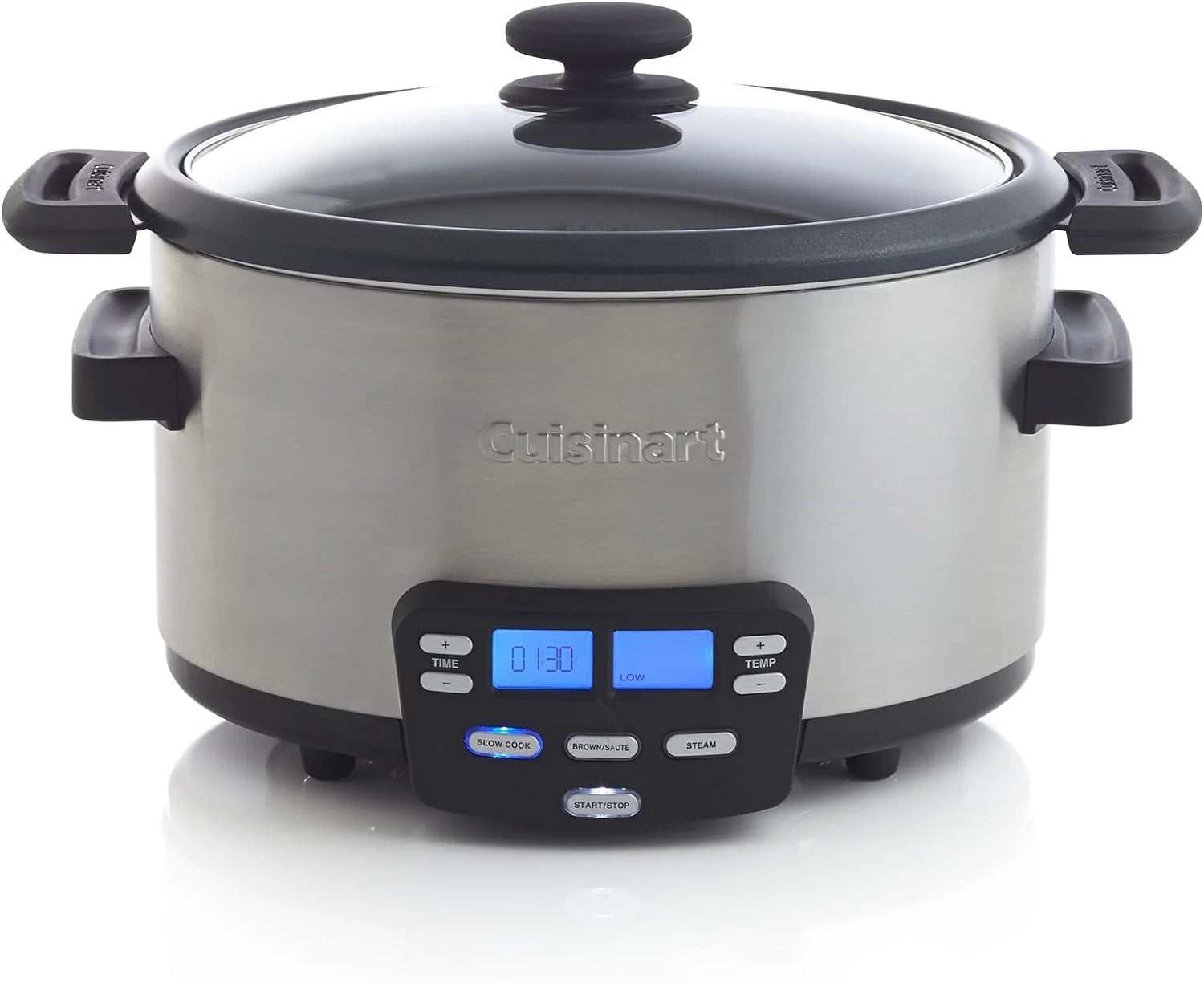 3-In-1 Cook Central 4-Quart Multi-Cooker: Slow Cooker, Brown/Saute, Steamer, Silver