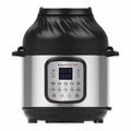 8 qt. Duo Crisp Stainless Steel Pressure Cooker, Black & Silver